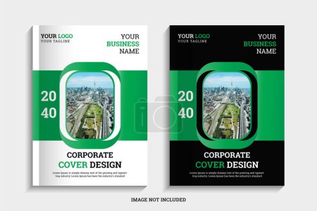 Téléchargez les illustrations : Modèle de conception de couverture de livre d'affaires d'entreprise et créatif a4 - en licence libre de droit