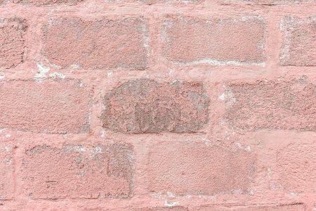Foto de Pared de ladrillo rojo - Textura de la vieja pared de ladrillo marrón oscuro y rojo backgorund con pinceladas blancas - Imagen libre de derechos