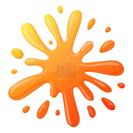 Illustration for Slime splatter. Colorful mucus splash, cartoon sticky goo liquid slime. Dripping jelly spots flat vector illustration - Royalty Free Image