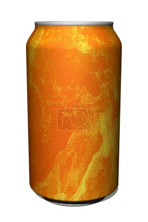 Photo for Orange soda bottle on a white background. Gold beer bottle on a white background. - Royalty Free Image