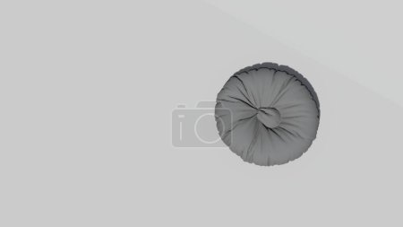 gris ronda bolsa de frijol casa interior. renderizado 3d