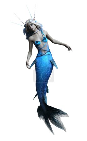 Téléchargez les photos : Bleu sirène fantaisie personnage femme - en image libre de droit