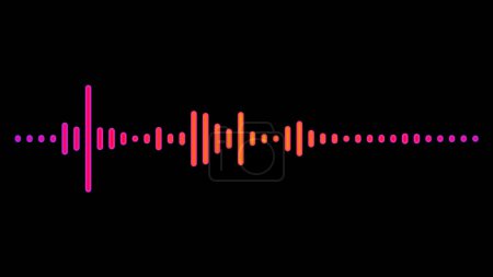 Digital sound waves on black backgroun