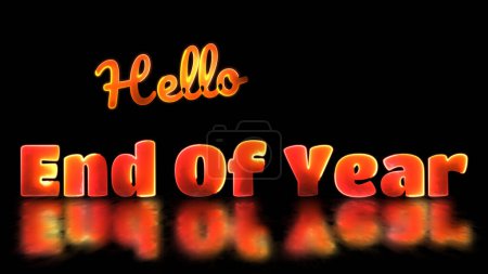 Photo for Neon light effect looping end of year text black background - Royalty Free Image