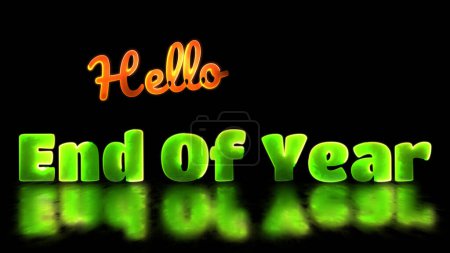 Photo for Neon light effect looping end of year text black background - Royalty Free Image