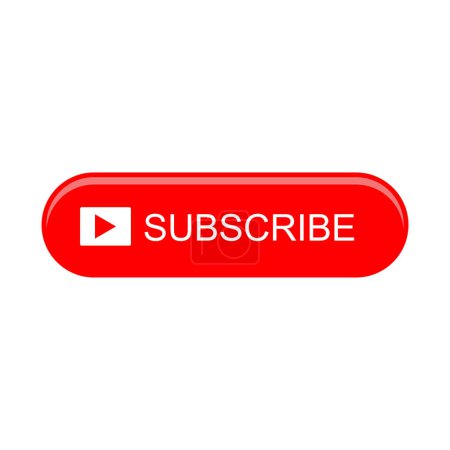 Photo for Red button subscribe.Label subscribe for video channel for website vector. - Royalty Free Image
