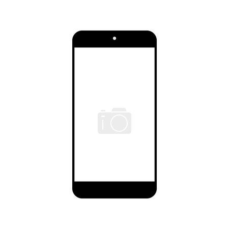 Photo for Model smartphone.Mobile phone with shadow on transparent background.Vector. Transparent screen isolated - Royalty Free Image