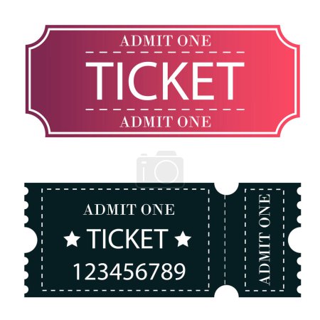Photo for Illustration of a ticket for the movie - Royalty Free Image