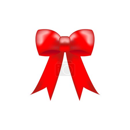 Photo for Bow icon vector.Red gift ribbon bow isolated on white background . - Royalty Free Image