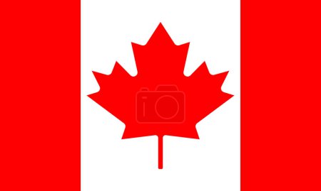Téléchargez les illustrations : Illustration du drapeau du Canada. vecteur de la feuille d'érable canadienne. - en licence libre de droit
