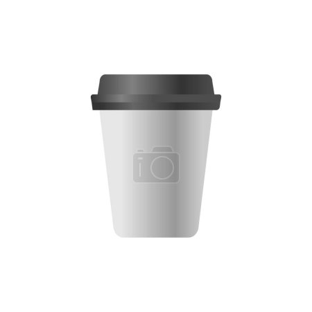 Photo for Coffee cup isolated on white background.Vector illustration. - Royalty Free Image