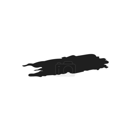 Photo for Black brush on white isolated.Vector illustration - Royalty Free Image