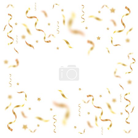 Photo for Confetti isolated on white.Golden foil confetti.Vector illustration - Royalty Free Image