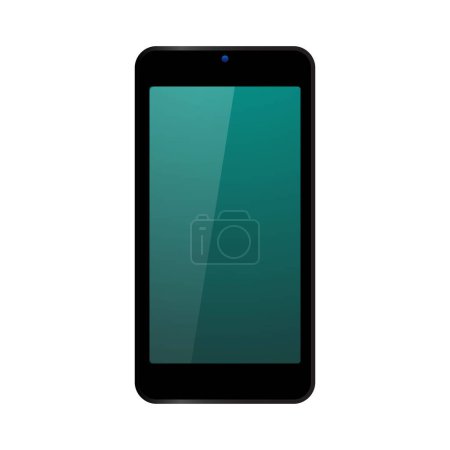 Photo for Model smartphone.Mobile phone with shadow on transparent background.Vector. Transparent screen isolated.phone isolated on white - Royalty Free Image