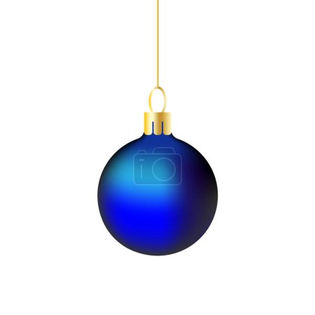 Photo for Christmas blue ball,christmas decoration,New Year's holiday objects. Vector illustration - Royalty Free Image