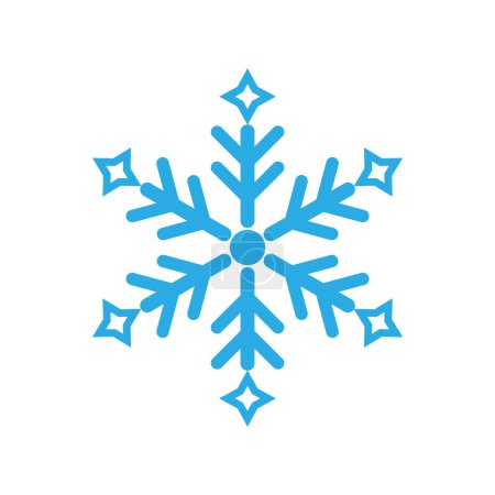 Photo for Snowflake on a white isolated.Vector illustration - Royalty Free Image