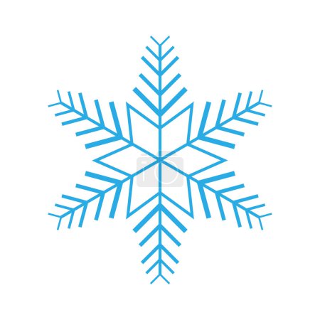 Photo for Snowflake on a white isolated.Vector illustration - Royalty Free Image