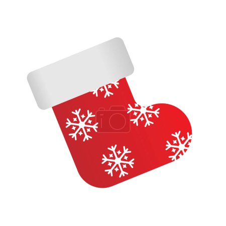 Photo for Christmas socks.Christmas stoking on white isolated.Vector illustration - Royalty Free Image