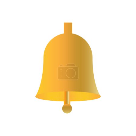 Photo for Golden Christmas Bell on white isolated.Vector illustration - Royalty Free Image
