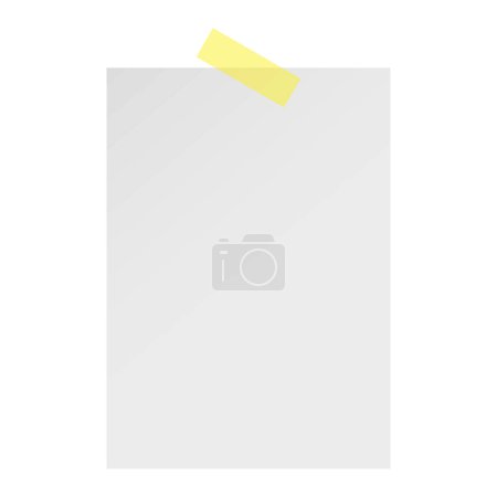 Photo for Blank white paper on white isolated.Vector illustration. - Royalty Free Image
