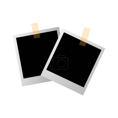 Photo for Blank photo frame on white isolated.Vector illustration - Royalty Free Image