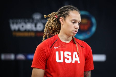 Photo for Spain, Tenerife, September 25, 2018: portrait of US basketball player Brittney Griner during the Women's Basketball World Cup - Royalty Free Image