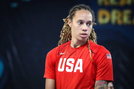 Photo for Spain, Tenerife, September 25, 2018: portrait of US female basketball player Brittney Griner during the Women's Basketball World Cup 2018 - Royalty Free Image