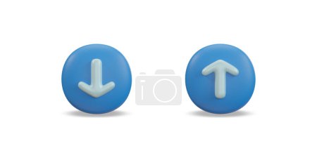 Photo for Download and upload icon. Load internet data symbol. clipping path. 3D rendering. - Royalty Free Image