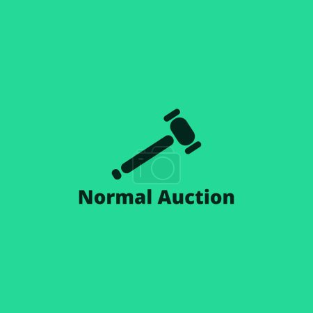 Téléchargez les illustrations : Angled hammer logo used for auction. - en licence libre de droit