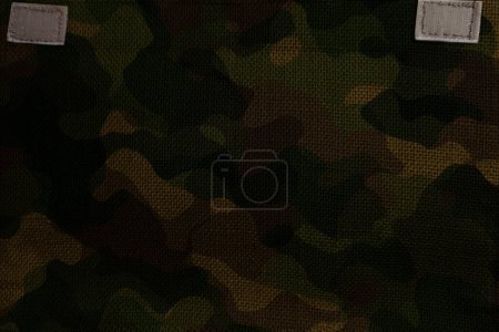 Photo for Army camouflage tarp textile , camo pattern canvas , military textile mesh background - Royalty Free Image