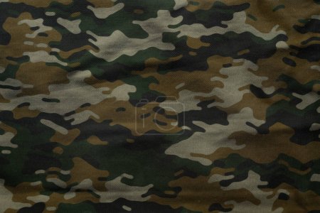 Photo for Military tarpaulin texture , army camouflage textile background , camouflage fabric mesh pattern - Royalty Free Image
