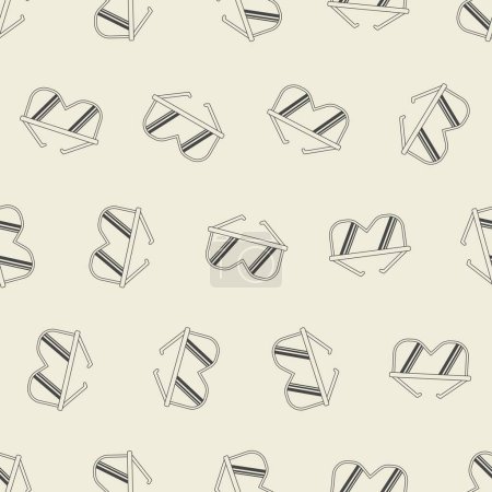 Safety glasses line art seamless pattern. Suitable for backgrounds, wallpapers, fabrics, textiles, wrapping papers, printed materials, and many more.