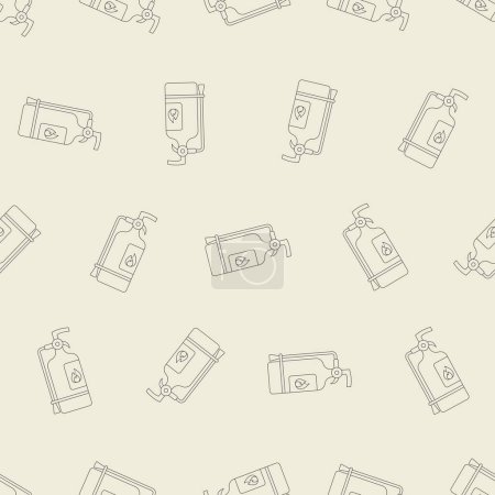 Fire extinguisher line art seamless pattern. Suitable for backgrounds, wallpapers, fabrics, textiles, wrapping papers, printed materials, and many more.