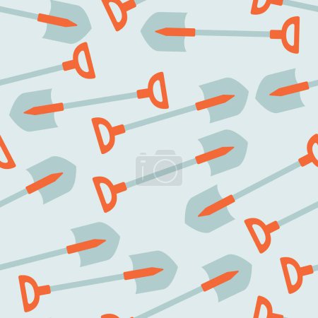 Shovel seamless pattern. Suitable for backgrounds, wallpapers, fabrics, textiles, wrapping papers, printed materials, and many more.