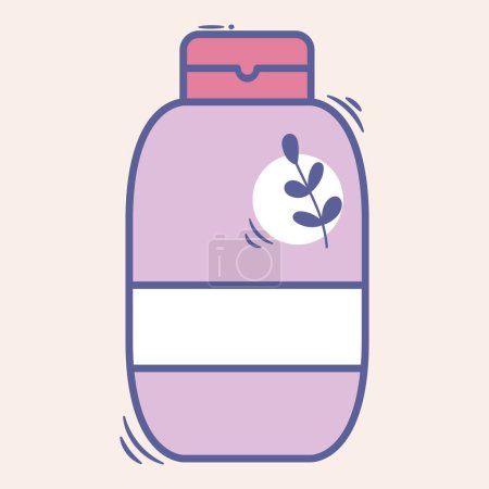 Doodle micellar element. Vector element with skincare theme and doodle hand drawn style. Illustration.