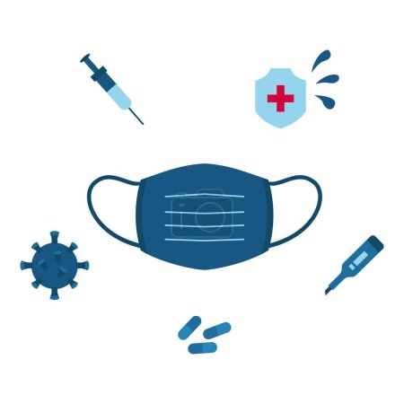 Services médicaux illustration vectorielle. Illustration vectorielle plate moderne en couleurs unies avec thème santé.