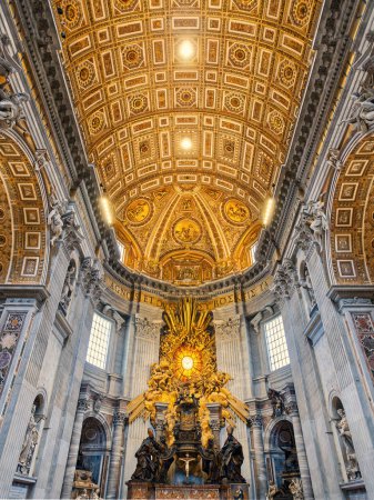 Photo for Interior of St. Peters basilica, Vatican, Italy. High quality photo - Royalty Free Image