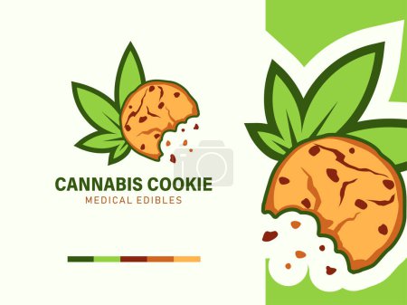 Foto de Diseño moderno del logotipo de la panadería de galletas de marihuana - Imagen libre de derechos