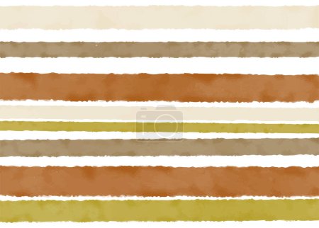 Watercolor horizontal stripes. Brush drawing. Natural colors, hand-drawn watercolor stripes. Background in vintage style for design
