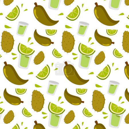 Mexican elements seamless pattern vector cartoon 
