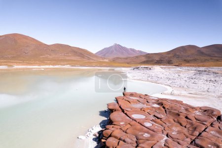 Téléchargez les photos : Lagune Piedras Rojas Red Rocks à San Pedro de Atacama Chili. Photo de haute qualité - en image libre de droit