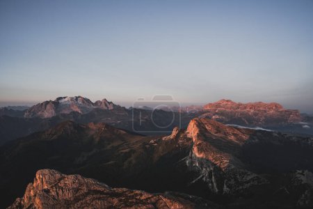 Photo for Morning Landscape view on mountains of The Dolomites in Italy during sunrise. High quality photo - Royalty Free Image