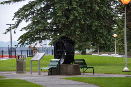 Foto de Parque en el Soo Locks en la ciudad Sault Ste. Marie, Michigan - Imagen libre de derechos
