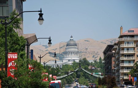 Téléchargez les photos : Porte d'entrée de Salt Lake City, la capitale de l'Utah - en image libre de droit
