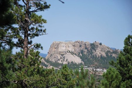 Panorama du monument national du Mont Rushmore dans les Black Hills, Dakota du Sud