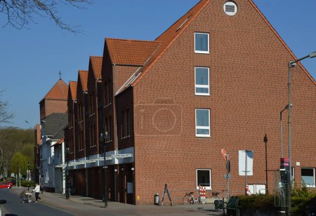 Foto de Street Scene in the Town Walsrode, Lower Saxony - Imagen libre de derechos
