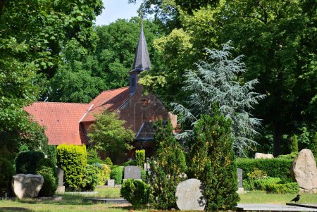Photo for Chapel on the Cemetery in the Town Walsrode, Lower Saxony - Royalty Free Image