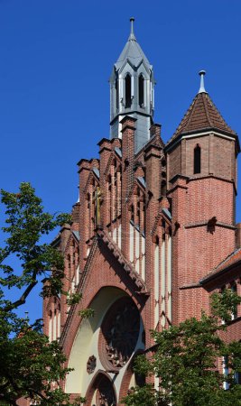 Photo for Historicasl Church in the Neighborhood Wilmersdorf in Berlin, the Capital City of Germany - Royalty Free Image