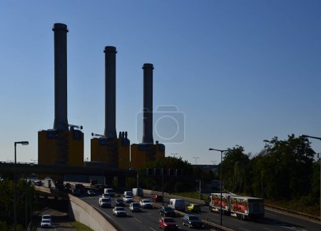Téléchargez les photos : Centrale électrique dans le quartier Wilmersdorf à Berlin, la capitale de l'Allemagne - en image libre de droit