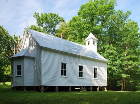 Iglesia histórica en el Parque Nacional Great Smoky Mountains, Tennessee